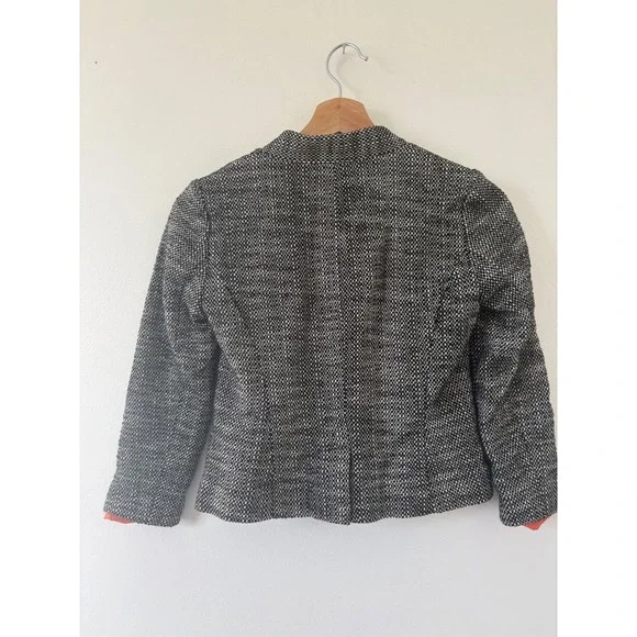 Loft Ann Taylor Black & White Tweed Blazer Jacket – Size 00 Petite - Picture 4 of 4